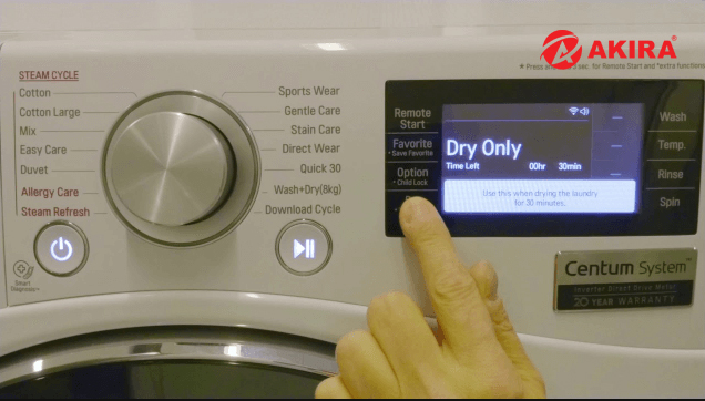 Ưu điểm máy giặt LG có chế độ sấy khô