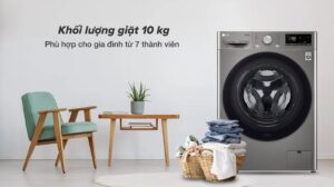 Cách sử dụng máy giặt LG 10 kg cửa ngang