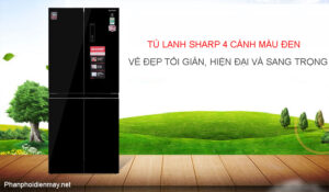 Tủ lạnh Sharp 4 cánh màu đen - vẻ đẹp tối giản, hiện đại và sang trọng
