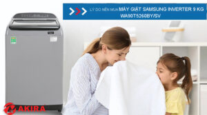 Lý do nên mua máy giặt Samsung Inverter 9 kg WA90T5260BY/SV