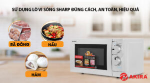 Sử dụng lò vi sóng Sharp đúng cách, an toàn, hiệu quả