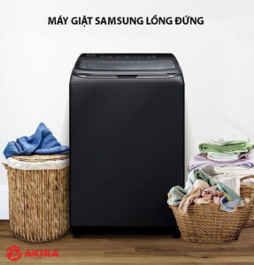 Vắt quần áo bằng máy giặt Samsung lồng đứng