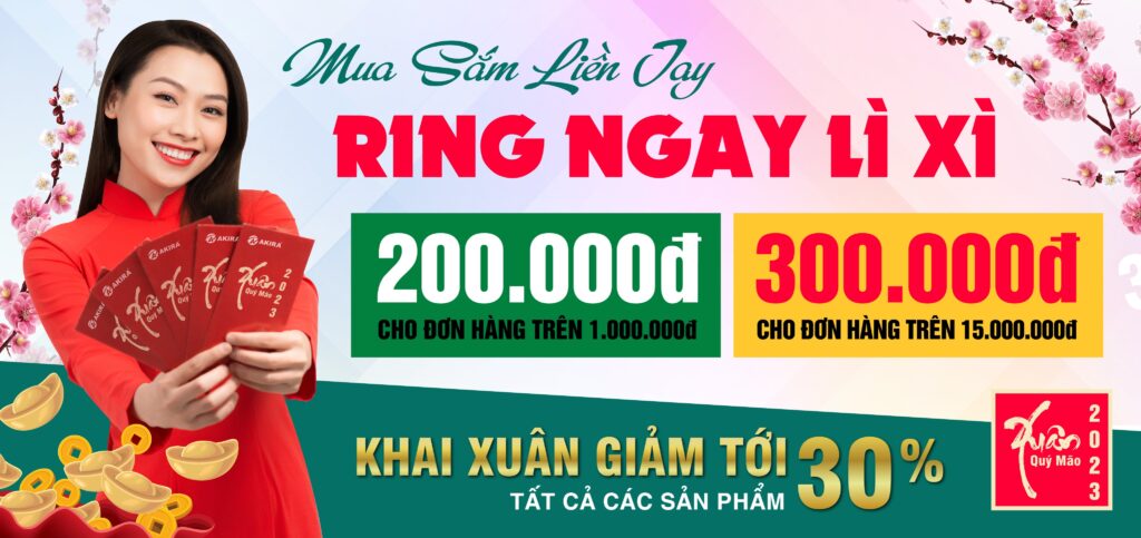 Hái lộc đầu năm nhận ngay lì xì - Chương trình khuyến mãi đầu năm mới tại Điện máy Akira