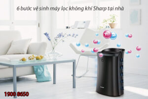 6 bước vệ sinh máy lọc không khí Sharp tại nhà