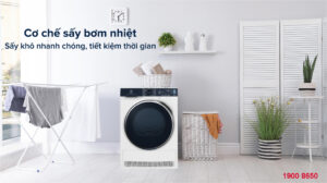 Review máy sấy bơm nhiệt Electrolux EDH903R9WB