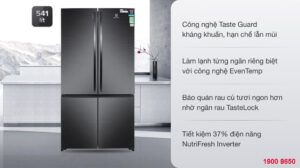 Review tủ lạnh Side by Side Electrolux EQE6000A-B