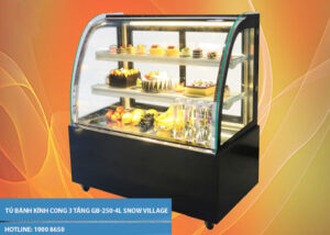 Đặc điểm của tủ bánh kính cong 3 tầng GB-250-4L Snow Village 