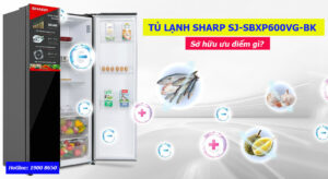 Tủ lạnh Sharp SJ-SBXP600VG-BK sở hữu ưu điểm gì?