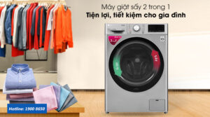 Top 3 máy giặt sấy LG bán chạy nhất mùa mưa ẩm