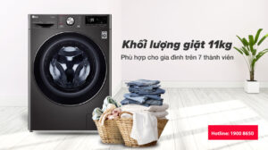 Top 3 máy giặt LG 11kg cho gia đình đông người 