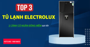 Top 3 tủ lạnh Electrolux 2 cánh có ngăn đông mềm giá tốt