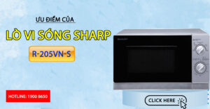 Ưu điểm của lò vi sóng Sharp R-205VN-S