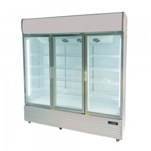 Tủ mát inox 3 cánh kính làm lạnh trực tiếp KM-TM-3CK Tủ mát inox 3 cánh kính làm lạnh trực tiếp KM-TM-3CK