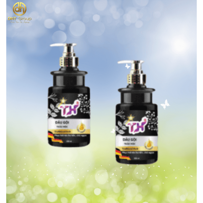 Dầu gội thảo mộc TH 500ml Chai Pét tròn đen mới