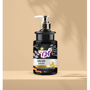 Dầu gội thảo mộc TH 500ml Chai Pét tròn đen mới Dầu gội thảo mộc TH 500ml Chai Pét tròn đen mới