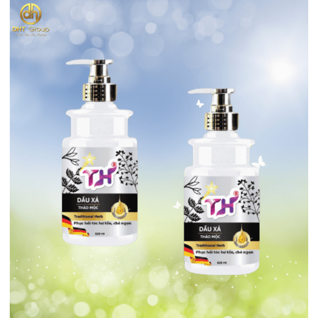 Dầu Xả thảo mộc TH 500ml Chai Pét Tròn Trắng mới