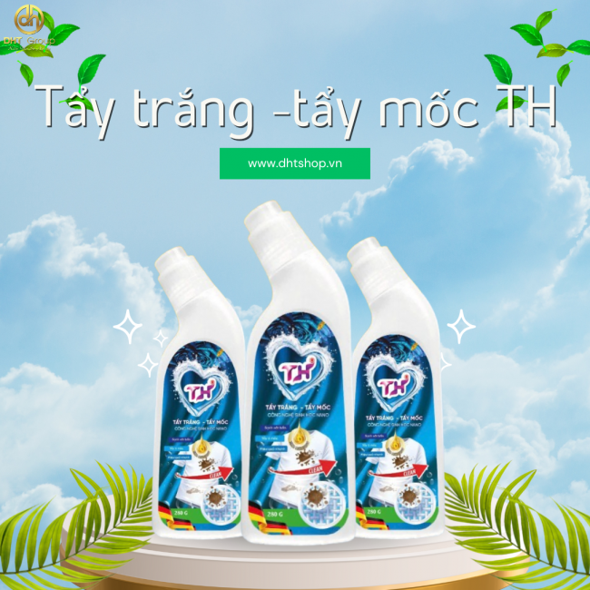 Dung dịch tẩy trắng tẩy mốc TH 280g chai trắng