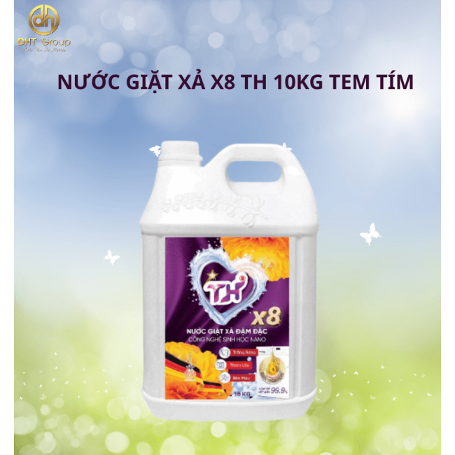 Nước Giặt Xả X8 TH 10kg Tem Tím