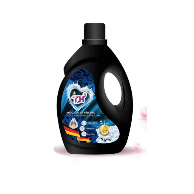 Nước Giặt Xả TH 3,2kg-Can Clock Đen, Nắp Đen