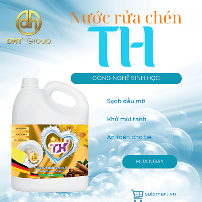Nước rửa chén TH 3.6kg-Hương Quế,nắp trắng