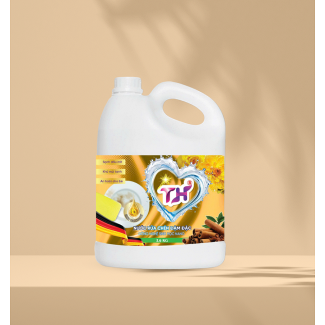 Nước rửa chén TH 3.6kg-Hương Quế,nắp trắng