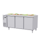 Tủ bàn salad Icymax 3 cánh inox 1800x750 ISR-3S187