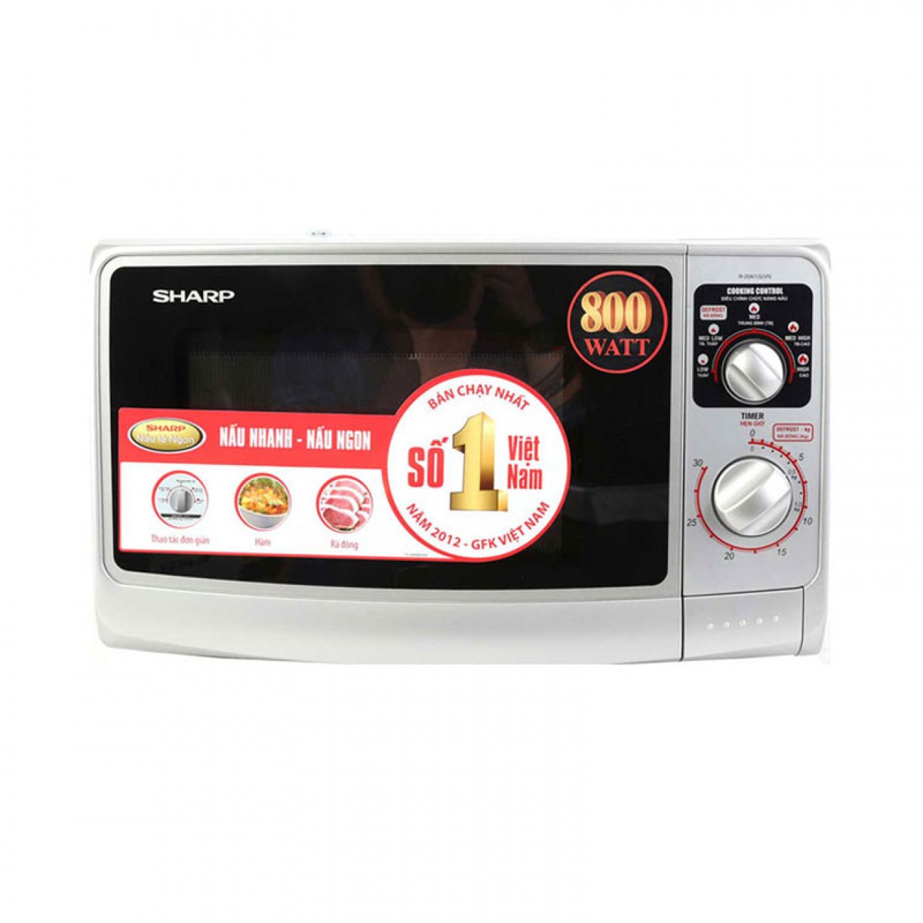 Lò vi sóng Sharp R-20A1(S)VN Thái Lan chính hãng | Điện Máy Akira