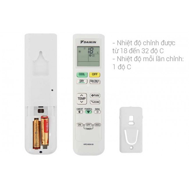 Điều Hòa Daikin ATKQ35TAVMV 11.935 BTU 1 Chiều Inverter