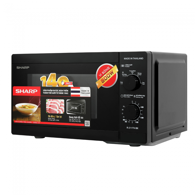 Lò vi sóng Sharp R-211TV-BK 21 lít Lò vi sóng Sharp R-211TV-BK 21 lít