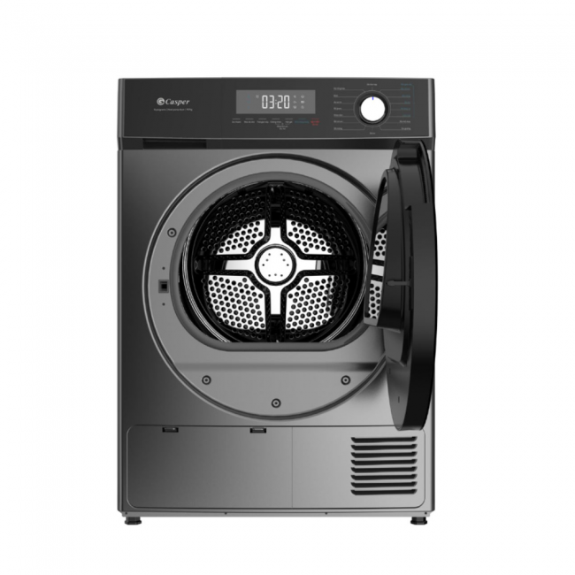 Máy Sấy Bơm Nhiệt Casper 9 Kg TD-P9HG1 màu ghi xám