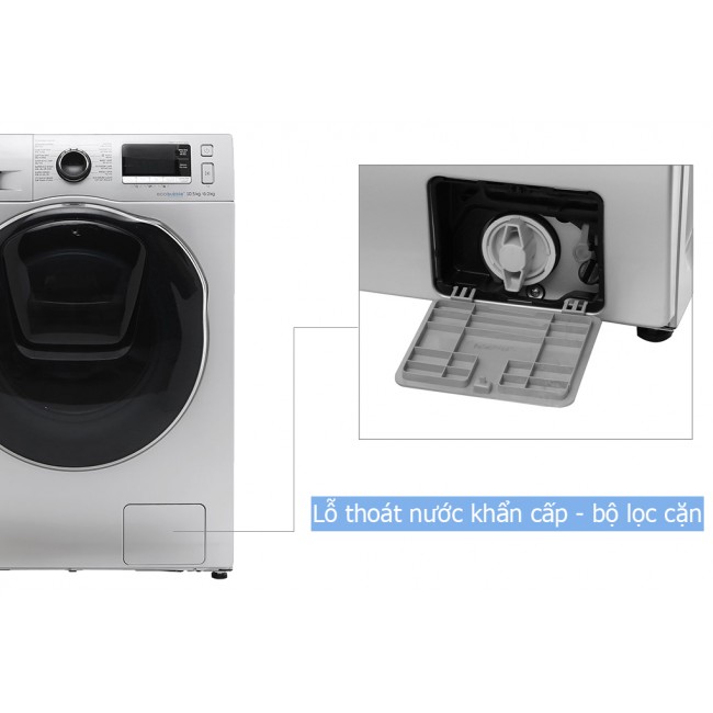 Máy giặt lồng ngang Samsung WD10K6410OS-SV 10.5kg