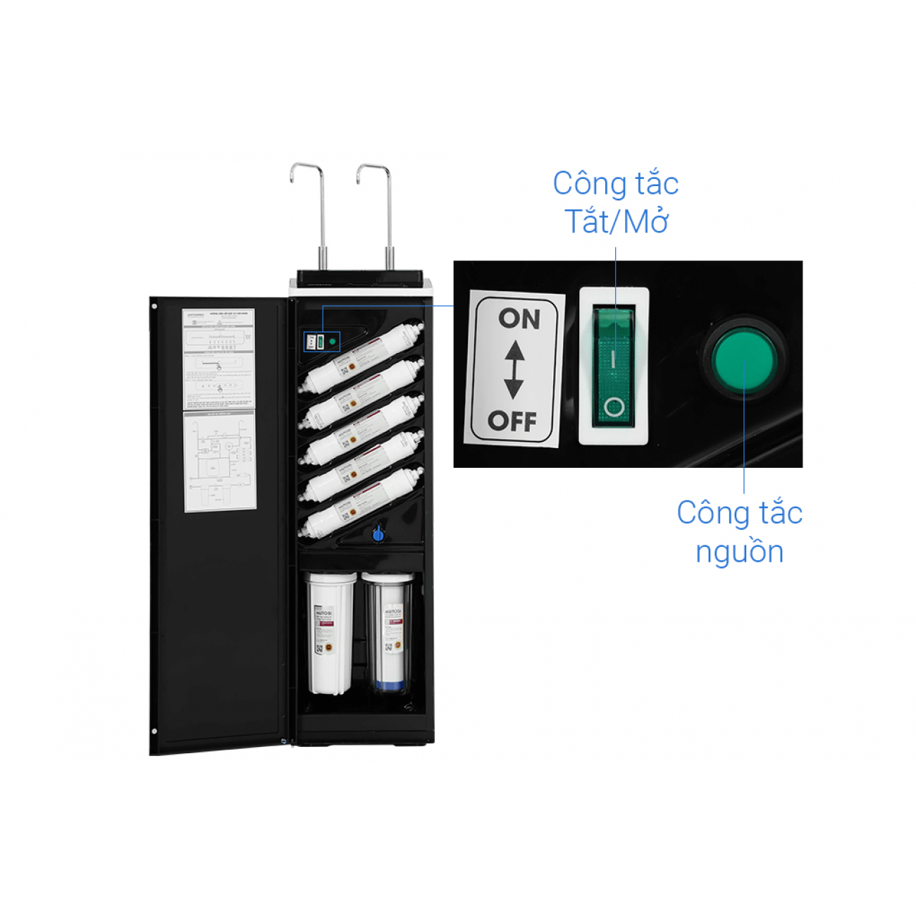 Máy lọc nước Mutosi Hydrogen Pro Plus Ion Kiềm MP-F081-HC4H5