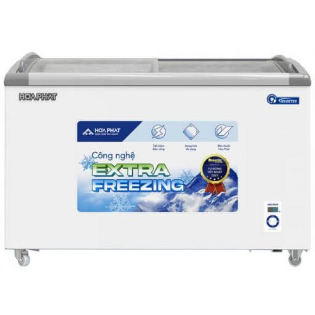Tủ đông trưng bày Hòa Phát HSF AD8451.C1 mặt kính inverter 451L