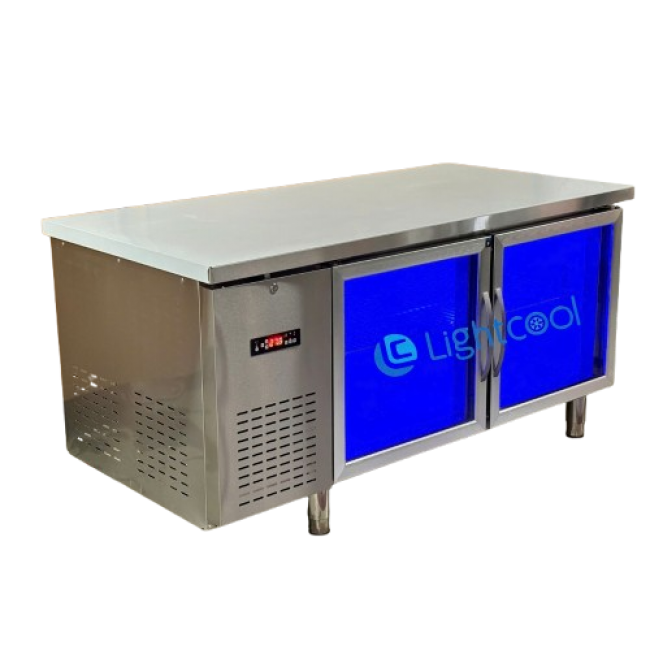 Bàn đông 1.2m quạt lạnh cửa kính BL-1500 Inox 201