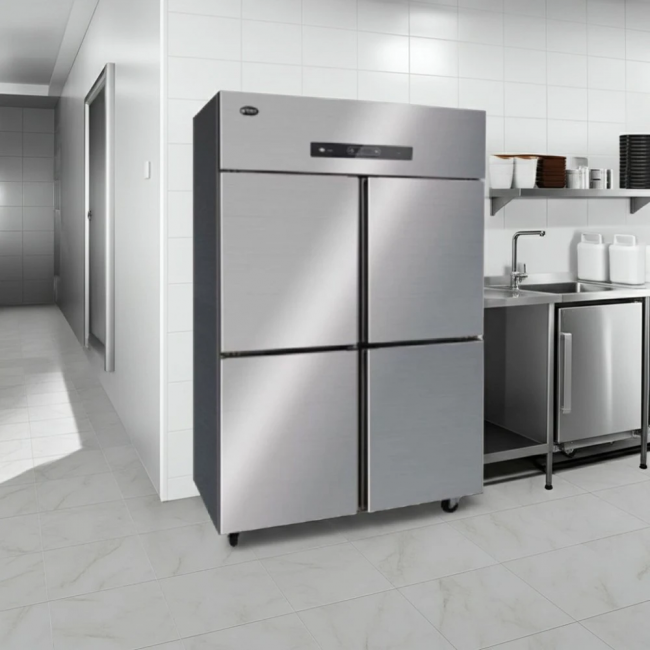 Tủ đông inox 4 cánh Oucboll BCD-1200DW - 870 lít