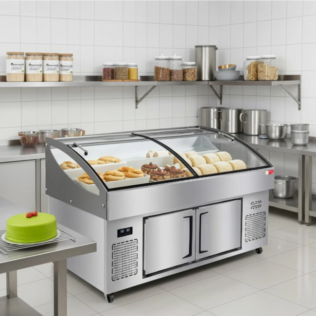 Tủ trưng bày 3 bậc trên mát dưới đông Oucboll SCD-2000Z 