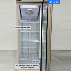 Tủ đông trưng bày 1 cửa kính LD-620FA