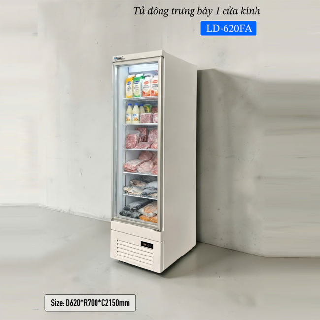 Tủ đông trưng bày 1 cửa kính LD-620FA Tủ đông trưng bày 1 cửa kính LD-620FA