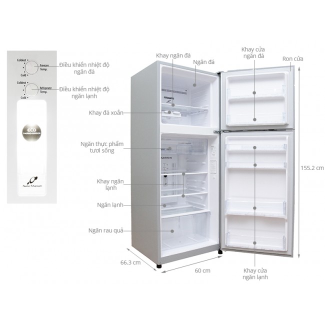 Tủ lạnh Hitachi RH230PGV4SLS 225L