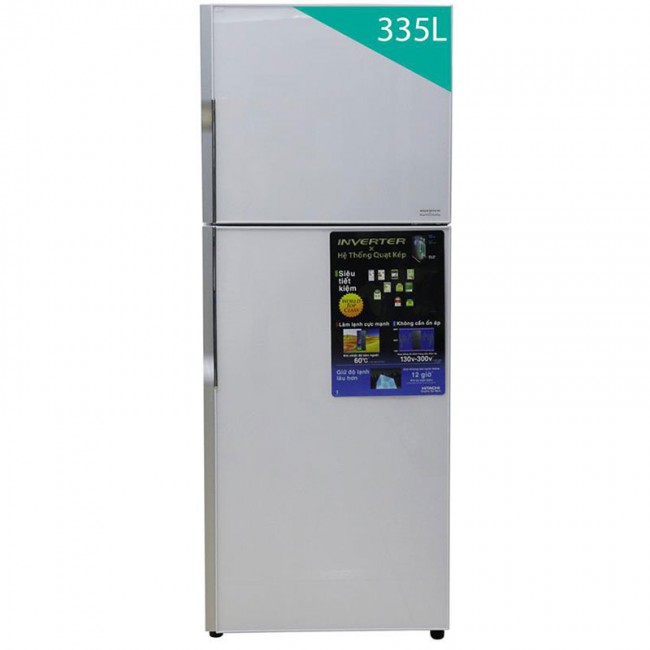 Tủ Lạnh Hitachi VG400PGV3GPW 335L Inverter Gương Trắng
