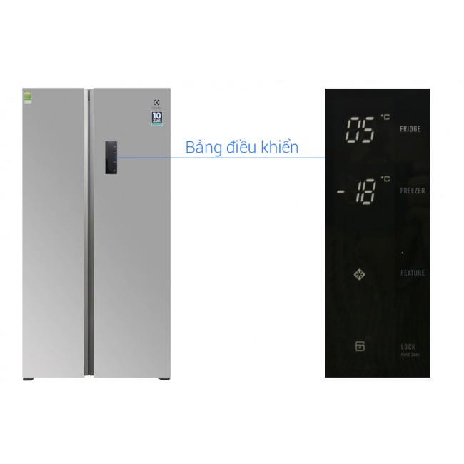 Tủ lạnh side by side Electrolux ESE5301AG Inverter 541 lít