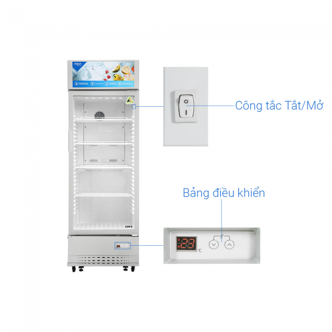 Tủ mát Aqua 280 lít AQS-AF400S