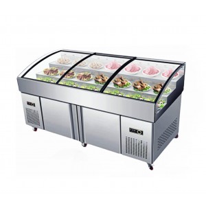 Tủ trưng bày trên mát 3 tầng dưới đông BT-B1.8D làm lạnh trực tiếp Tủ trưng bày trên mát 3 tầng dưới đông BT-B1.8D làm lạnh trực tiếp