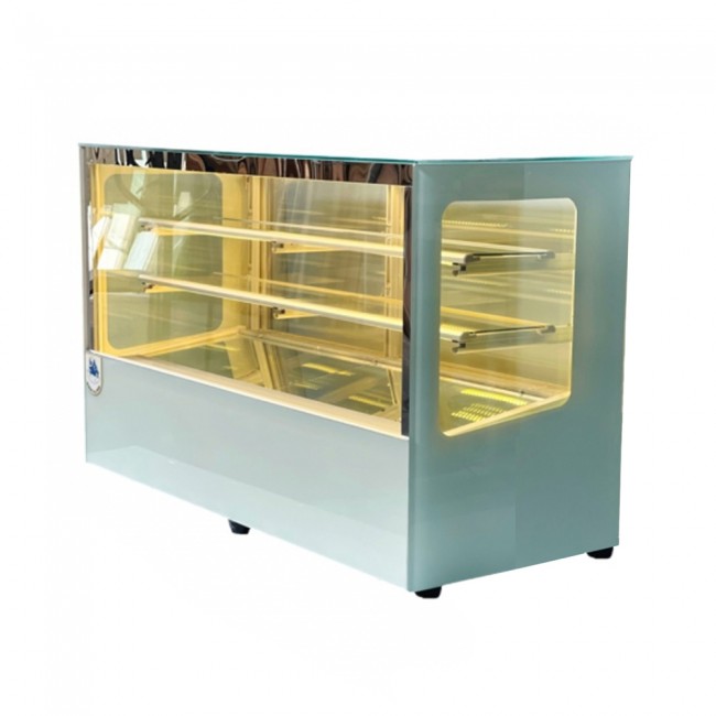 Tủ mát trưng bày bánh kem để bàn kính vuông 1.2m GB-1200V