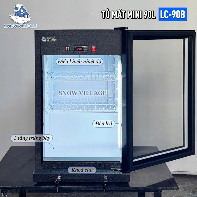 Tủ mát mini 1 cửa kính Snow Village LC-90B