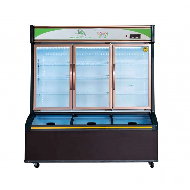 Tủ đông mát siêu thị 3 cửa LCD-1756 làm lạnh trực tiếp