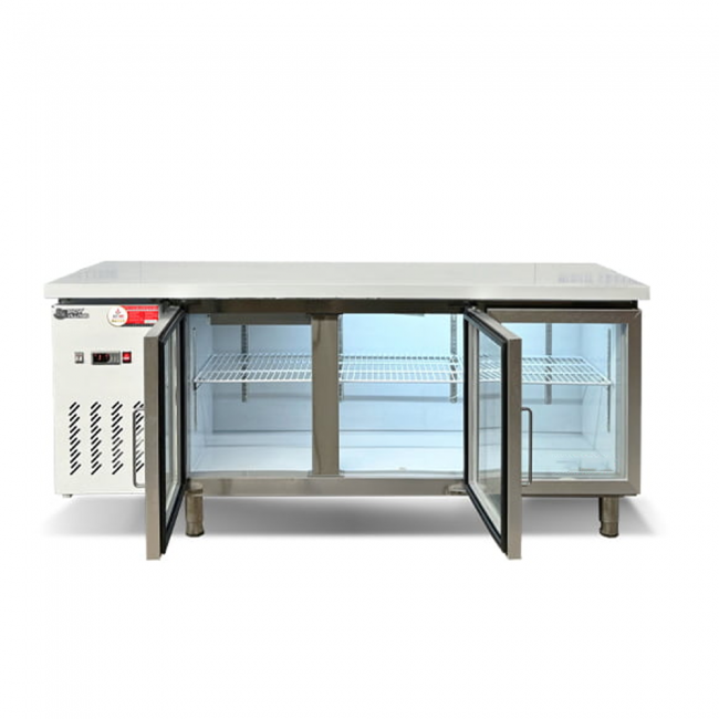 Bàn mát 3 cửa kính 1.8m Quạt lạnh Snow Village PLO.35L2Q