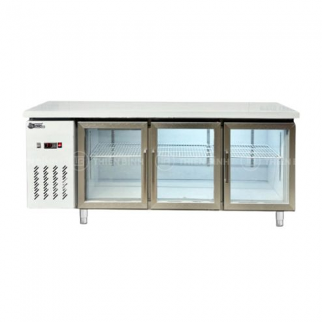 Bàn mát 3 cửa kính 1.8m Quạt lạnh Snow Village PLO.35L2Q