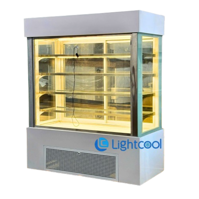 Tủ bánh 5 tầng kính vuông 1.5m DG-1500Z 