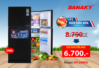Tủ lạnh Sanaky Inverter VH-269KD